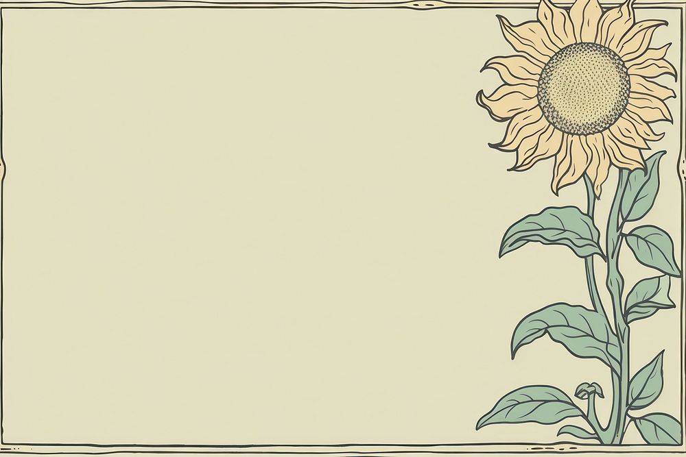 Sunflower backgrounds plant frame. AI generated Image by rawpixel.