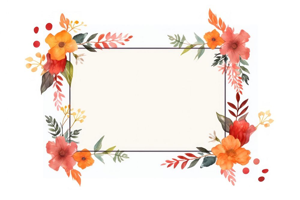 Photo Frame pattern flower frame. AI generated Image by rawpixel.