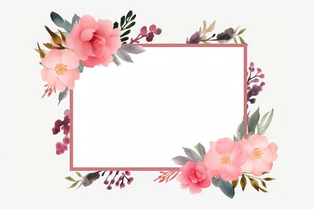 Photo Frame flower plant frame. AI generated Image by rawpixel.