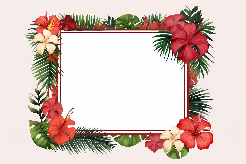 Photo Frame flower plant floristry. AI generated Image by rawpixel.