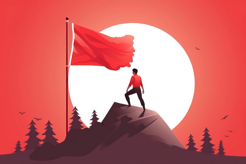 Guy carry flag silhouette patriotism | Free Photo Illustration - rawpixel