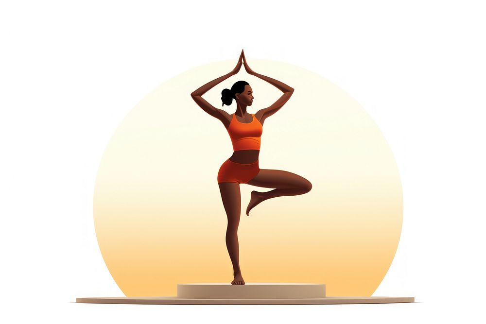 Wellbeing yoga sports adult. AI generated Image by rawpixel.