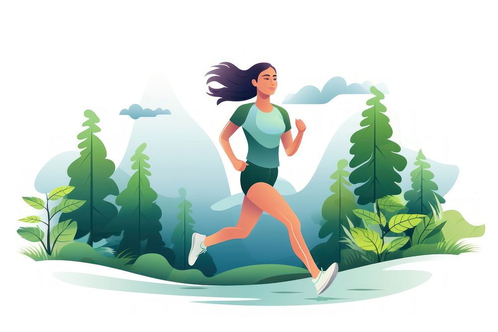 Wellbeing running jogging adult. AI generated Image by rawpixel.