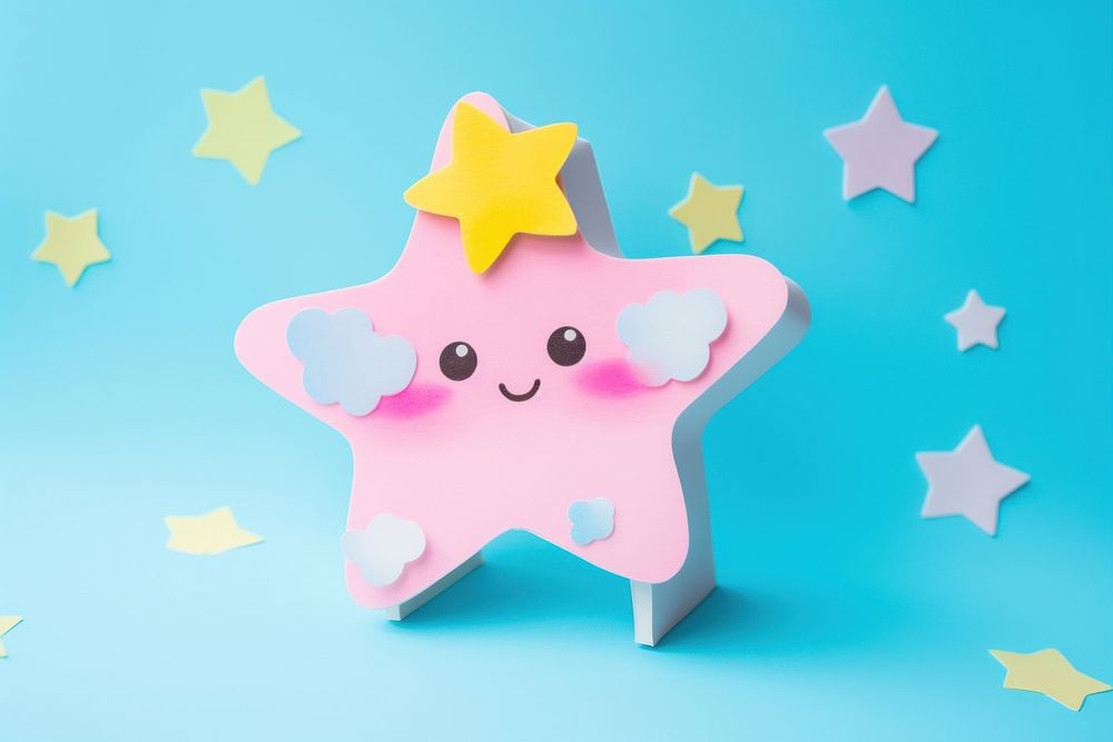 Cute star in paper representation celebration creativity. AI generated Image by rawpixel.
