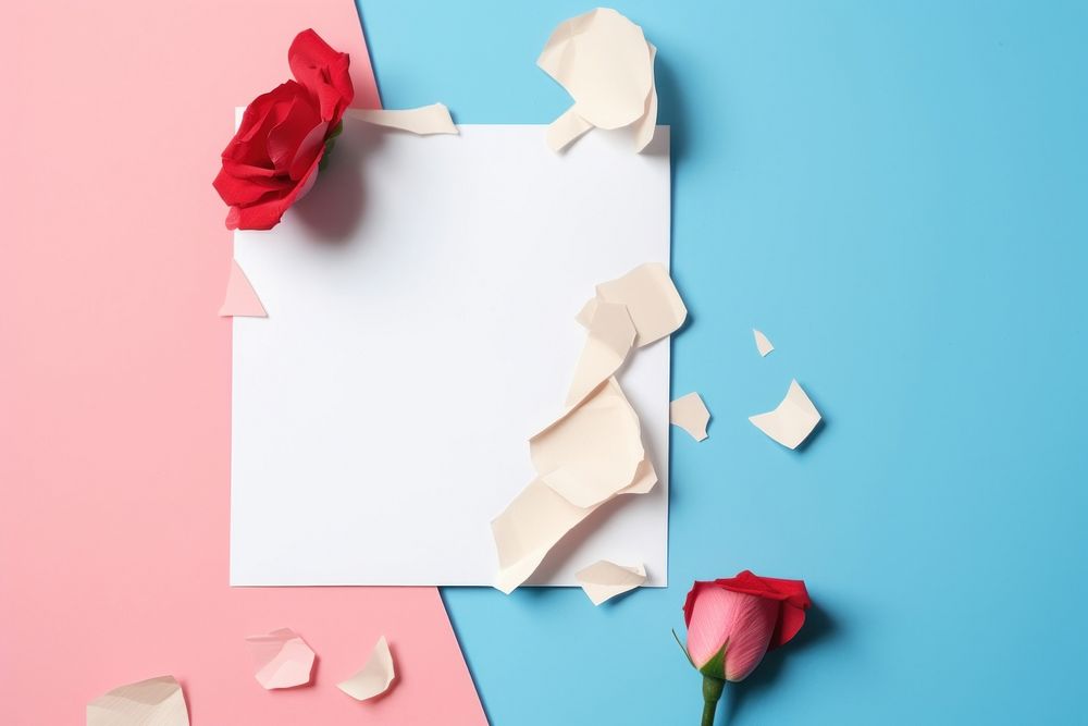 Cute rose in paper flower petal celebration. AI generated Image by rawpixel.