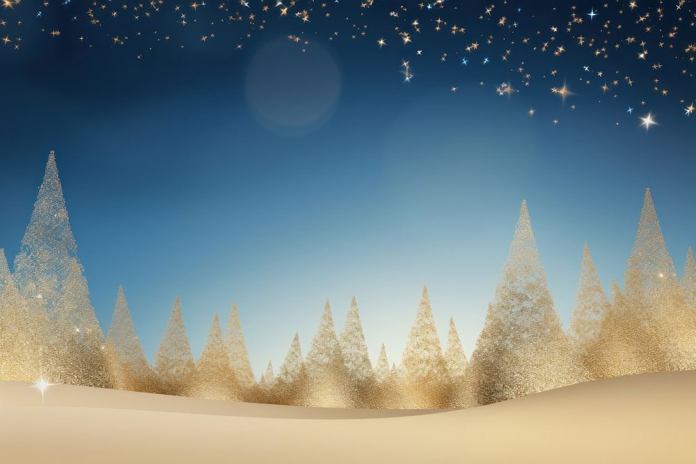 Sparkling falling christmas backgrounds landscape. AI generated Image by rawpixel.