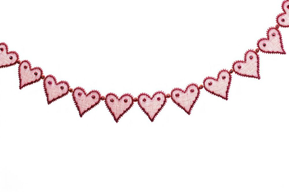 Hearts decoration necklace pattern. AI generated Image by rawpixel.