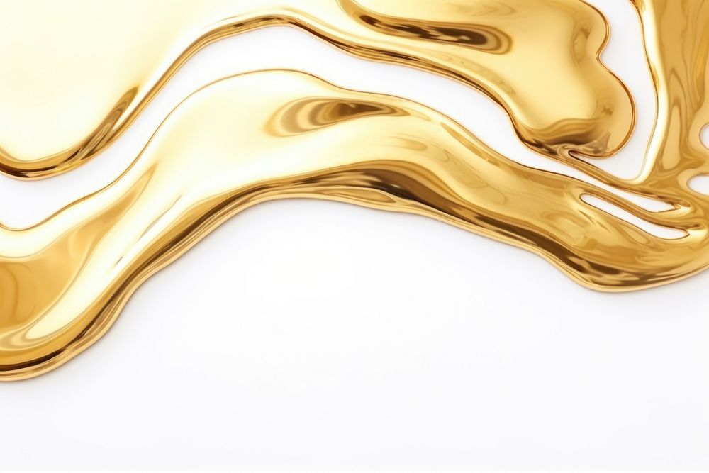 Melting liquid gold backgrounds white background copy space. AI generated Image by rawpixel.