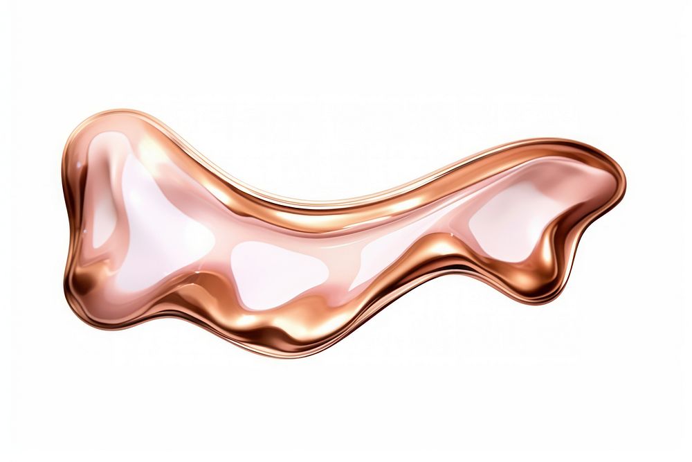 Melting liquid rosegold white background accessories copy space. AI generated Image by rawpixel.