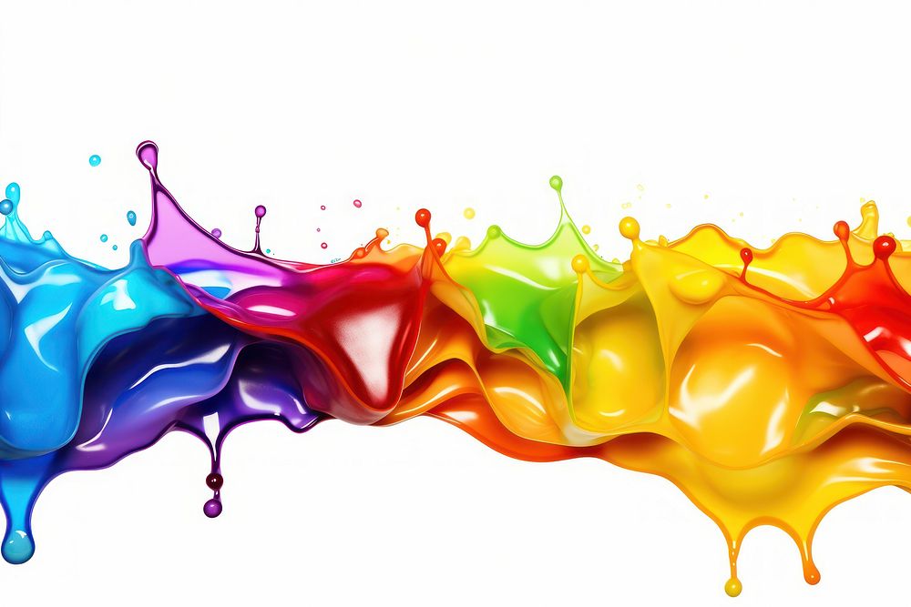 Rainbow splash backgrounds white background creativity. AI generated Image by rawpixel.