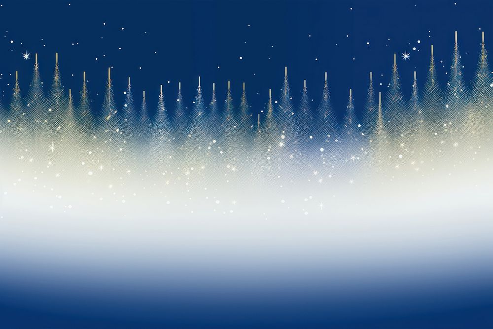 White sparkling christmas trees backgrounds night snow. AI generated Image by rawpixel.