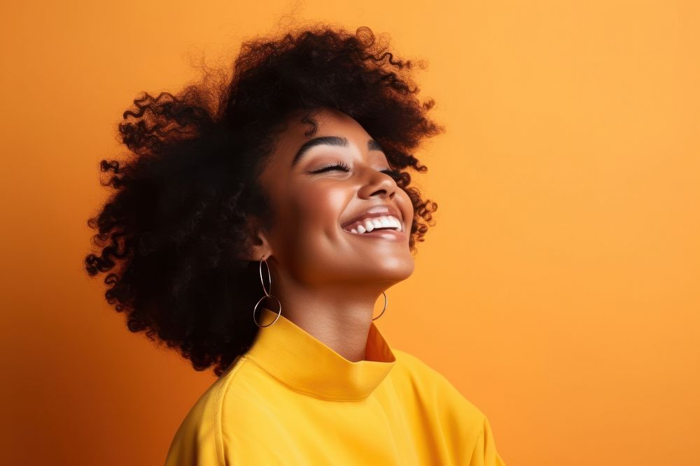 Black people laughing smile adult. AI generated Image by rawpixel.