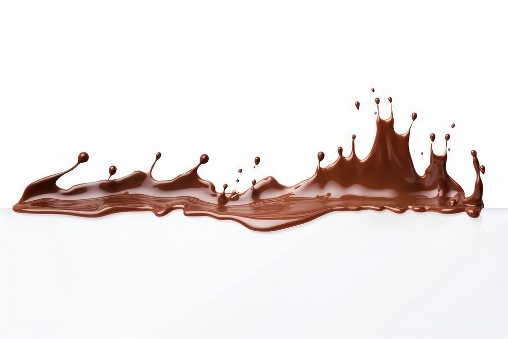 Melting chocolate dessert white background refreshment. AI generated Image by rawpixel.