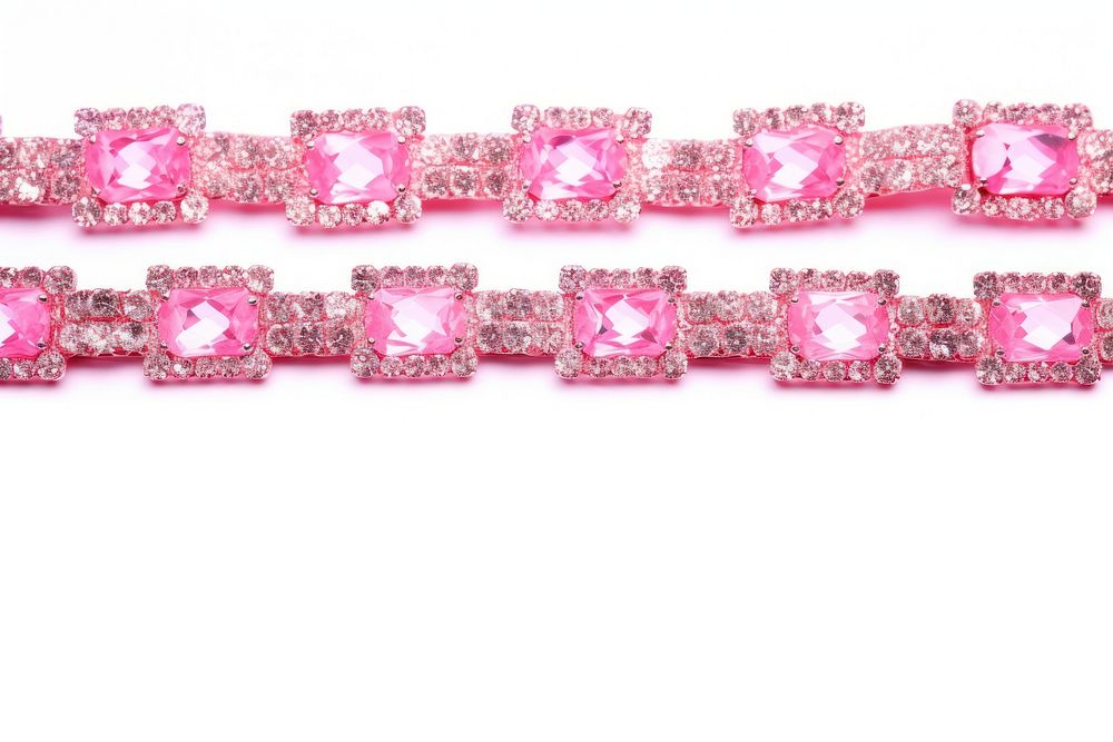Pink glitter gemstone jewelry white background. AI generated Image by rawpixel.