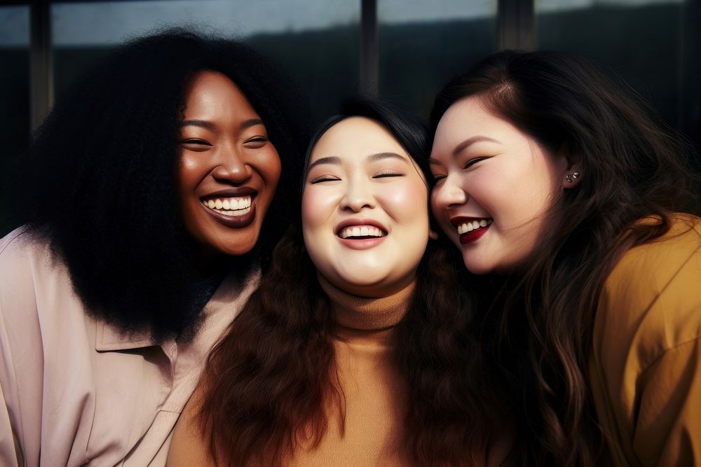 Korean women laughing portrait smile. AI generated Image by rawpixel.