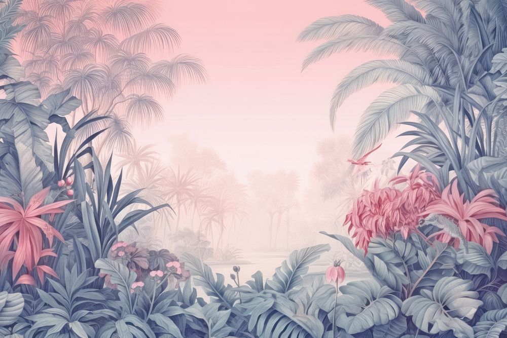 Pastel tropical forest backgrounds outdoors nature. AI generated Image by rawpixel.