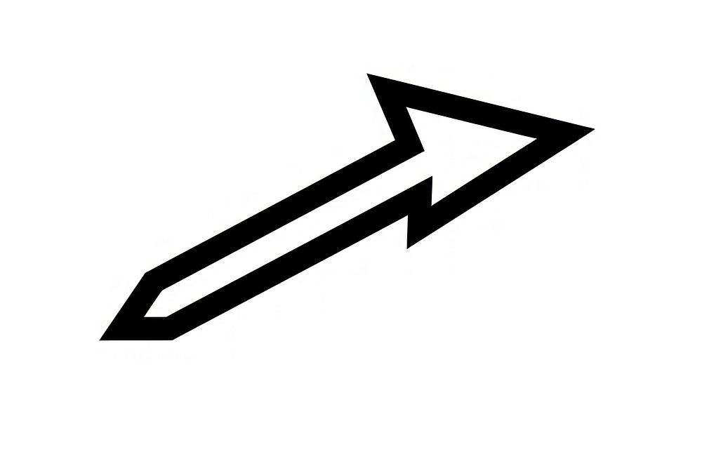 Arrow symbol black white. AI generated Image by rawpixel.