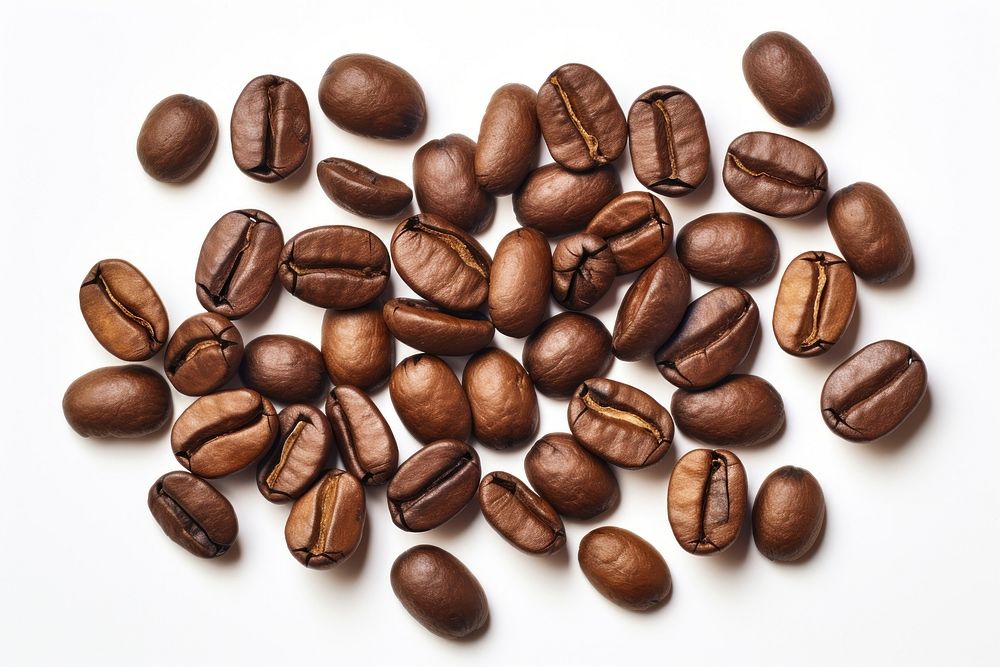 Coffee beans coffee backgrounds white background. AI generated Image by rawpixel.