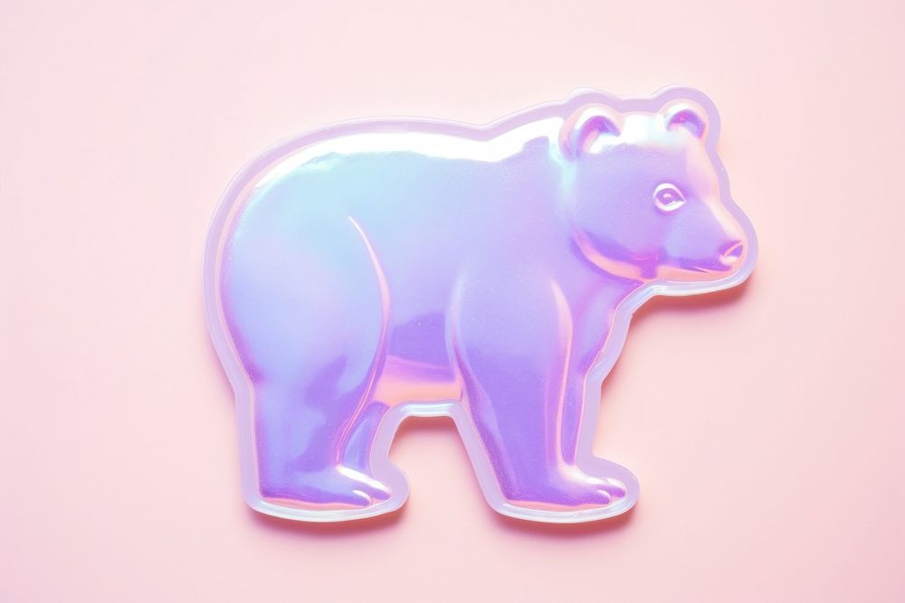 Bear purple mammal representation. AI generated Image by rawpixel.
