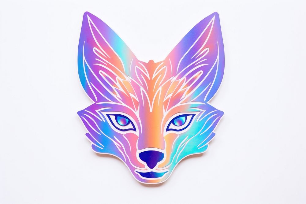 Fox animal mammal purple. AI generated Image by rawpixel.