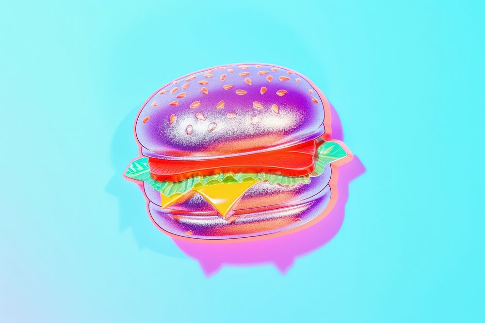 Hamburger food sandwich cartoon. AI generated Image by rawpixel.