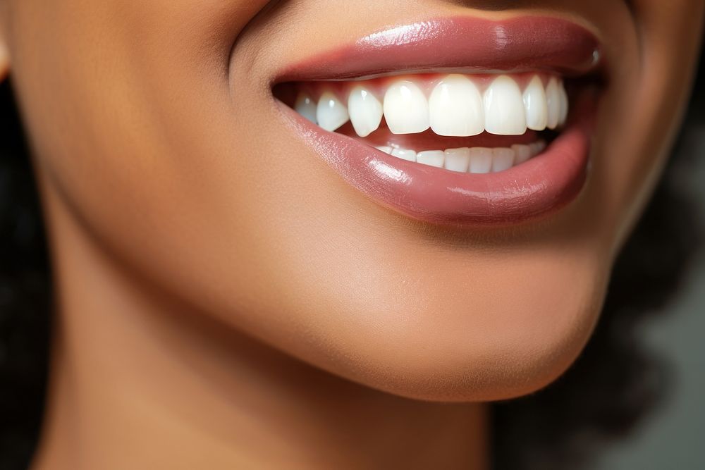 Mixed race affrican teeth adult smile skin. AI generated Image by rawpixel.