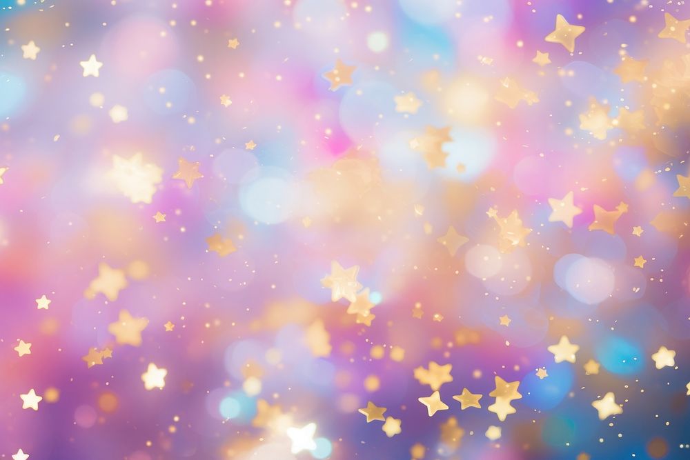 Star pattern bokeh effect background backgrounds confetti glitter. AI generated Image by rawpixel.