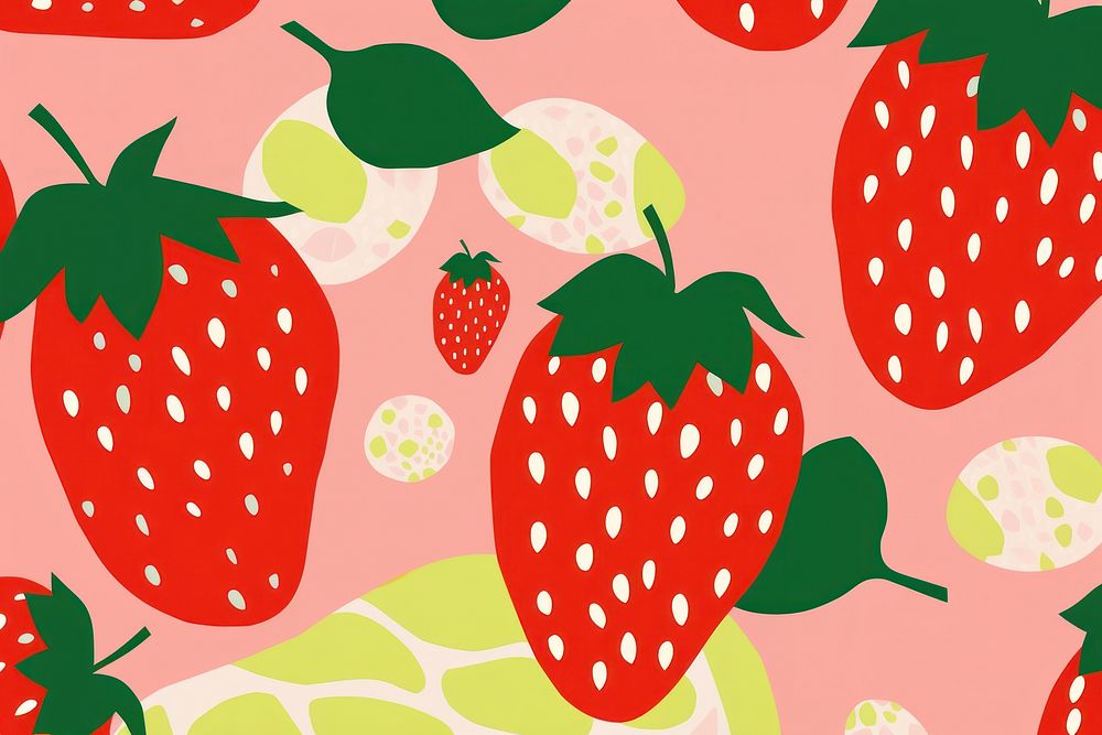 Strawberry backgrounds fruit plant. AI generated Image by rawpixel.