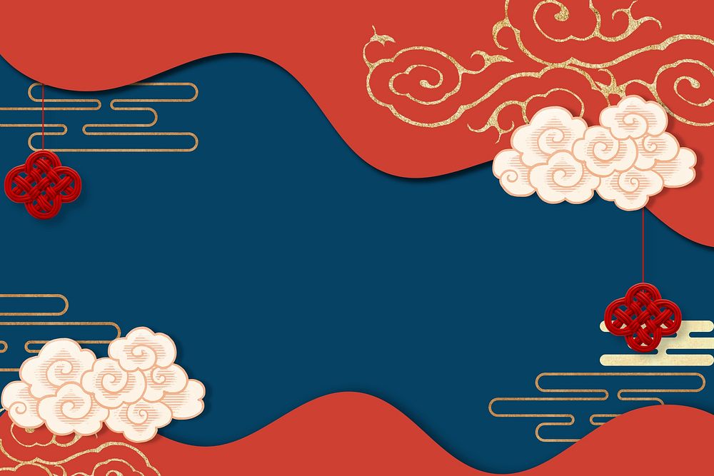 Chinese new year blue background
