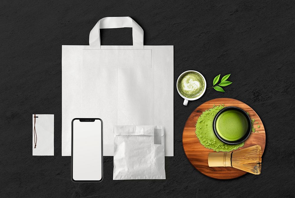 Matcha green tea business, corporate identity