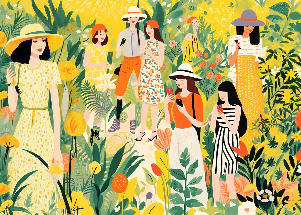 New york fashion people drawing nature outdoors. AI generated Image by rawpixel.