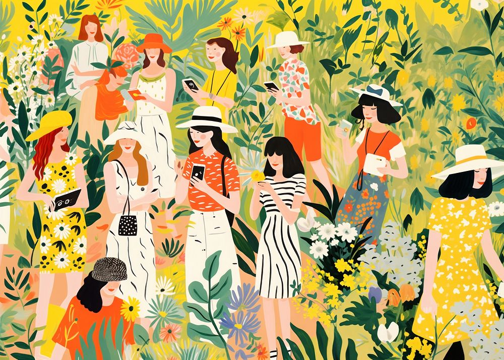New york fashion people painting nature adult. AI generated Image by rawpixel.
