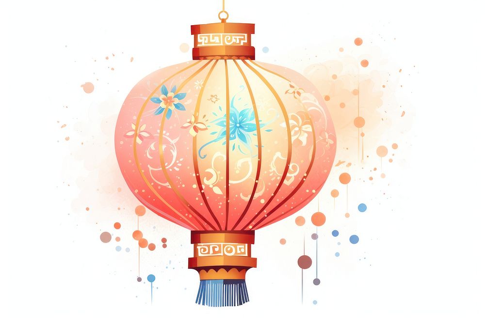 Chinese lantern illuminated celebration creativity. AI generated Image by rawpixel.