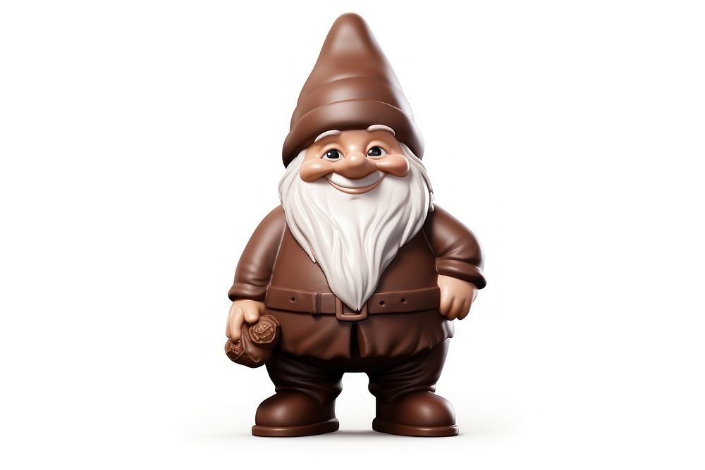 Garden gnome figurine white background representation. AI generated Image by rawpixel.