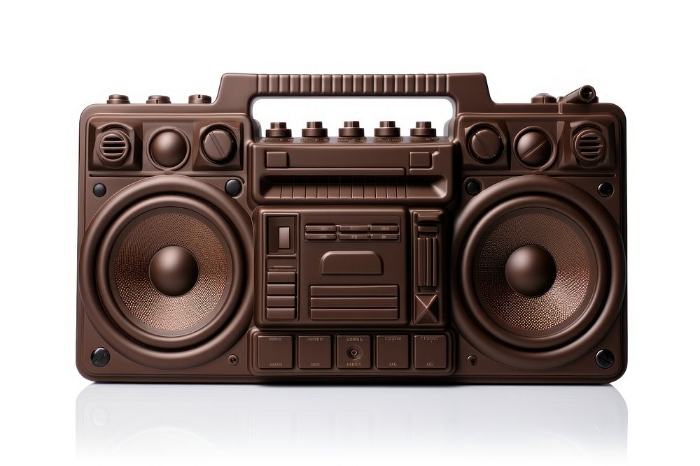 Ghetto blaster electronics stereo white background. AI generated Image by rawpixel.