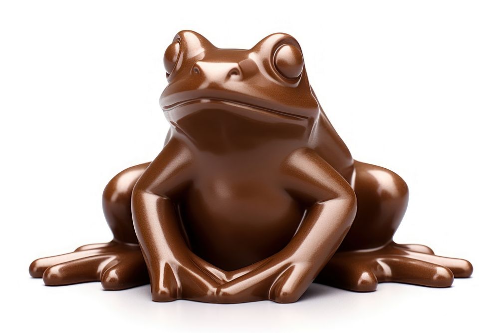Frog chocolate animal white background. AI generated Image by rawpixel.