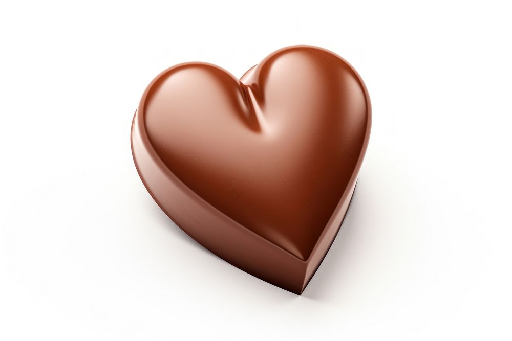 Heart chocolate white background electronics. AI generated Image by rawpixel.