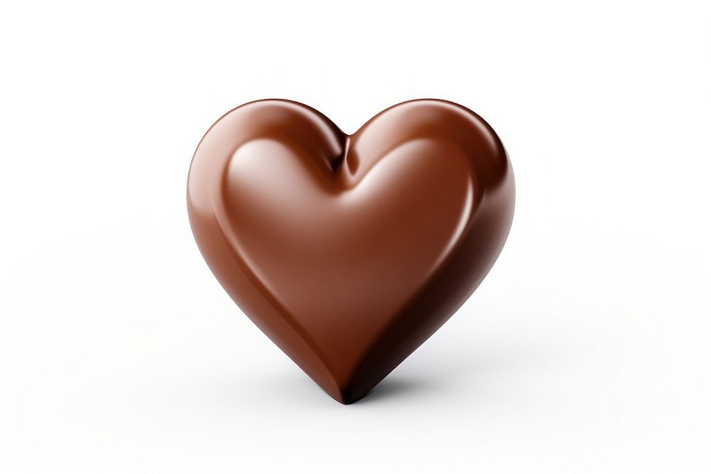 Heart chocolate white background confiture. AI generated Image by rawpixel.