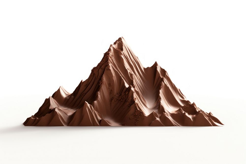 Mountain chocolate nature white background. AI generated Image by rawpixel.