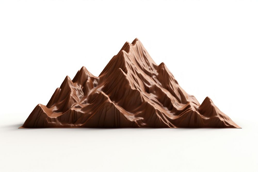 Mountain chocolate dessert white background. AI generated Image by rawpixel.