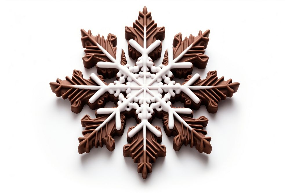 Snowflake white white background confectionery. AI generated Image by rawpixel.