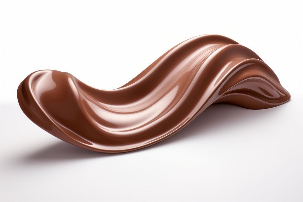 Wave chocolate white background confectionery. AI generated Image by rawpixel.