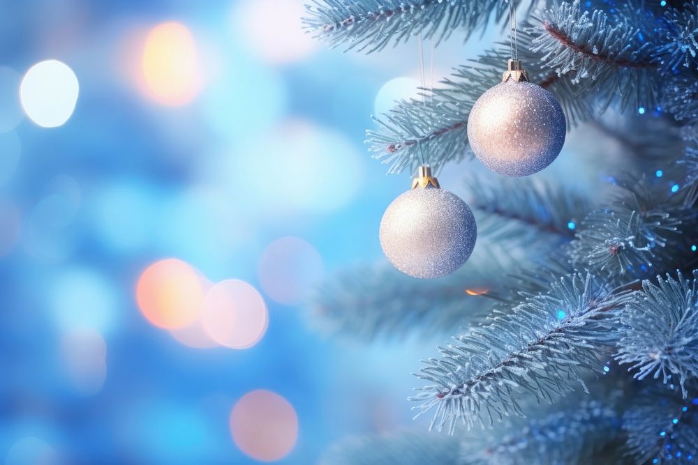 Ornaments christmas backgrounds defocused. AI generated Image by rawpixel.