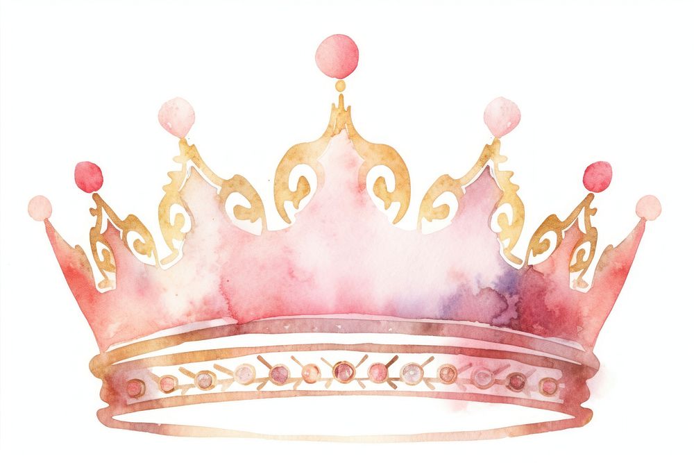 Crown tiara gold white background. AI generated Image by rawpixel.