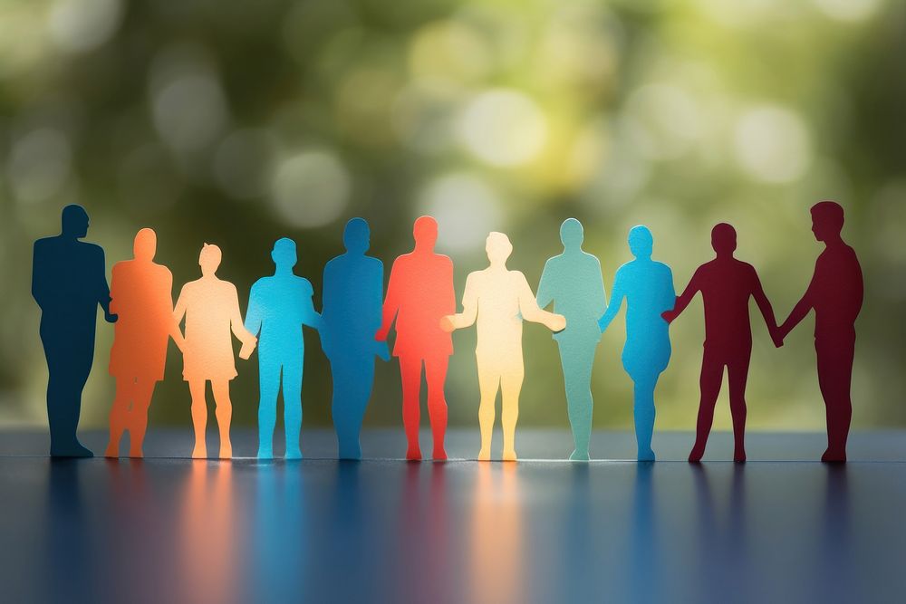 Paper People silhouette people adult. AI generated Image by rawpixel.