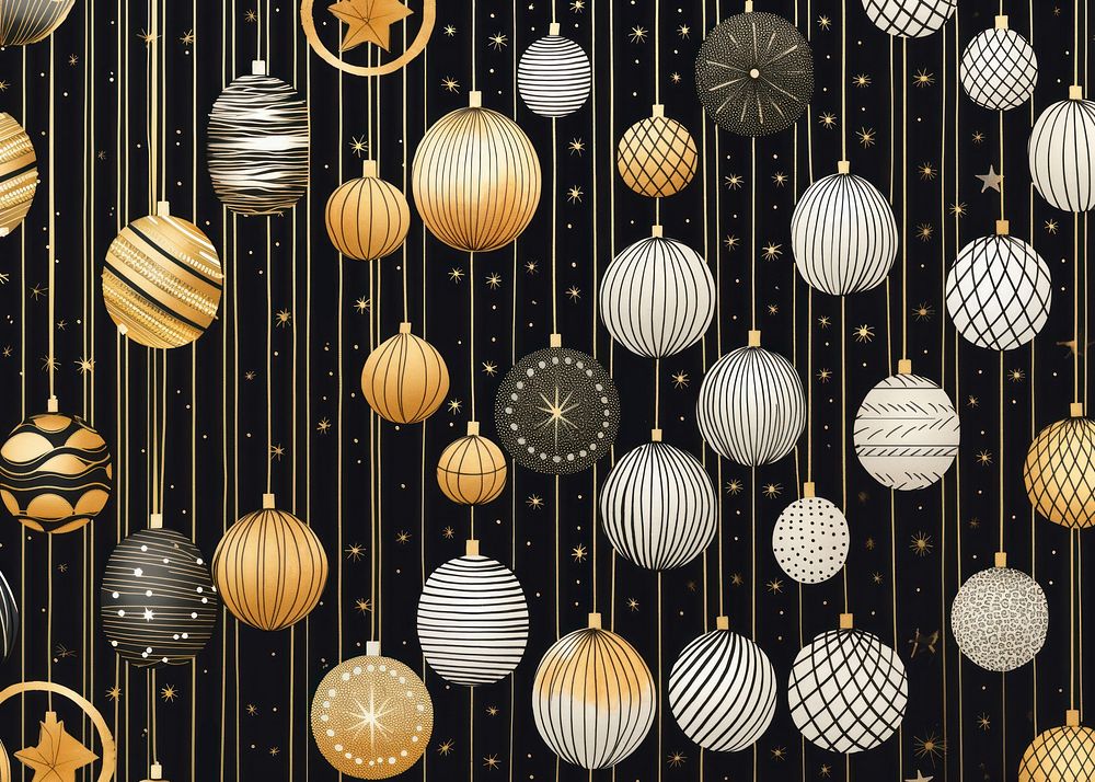 Gold and silver christmas baubles arrangement backgrounds celebration. AI generated Image by rawpixel.