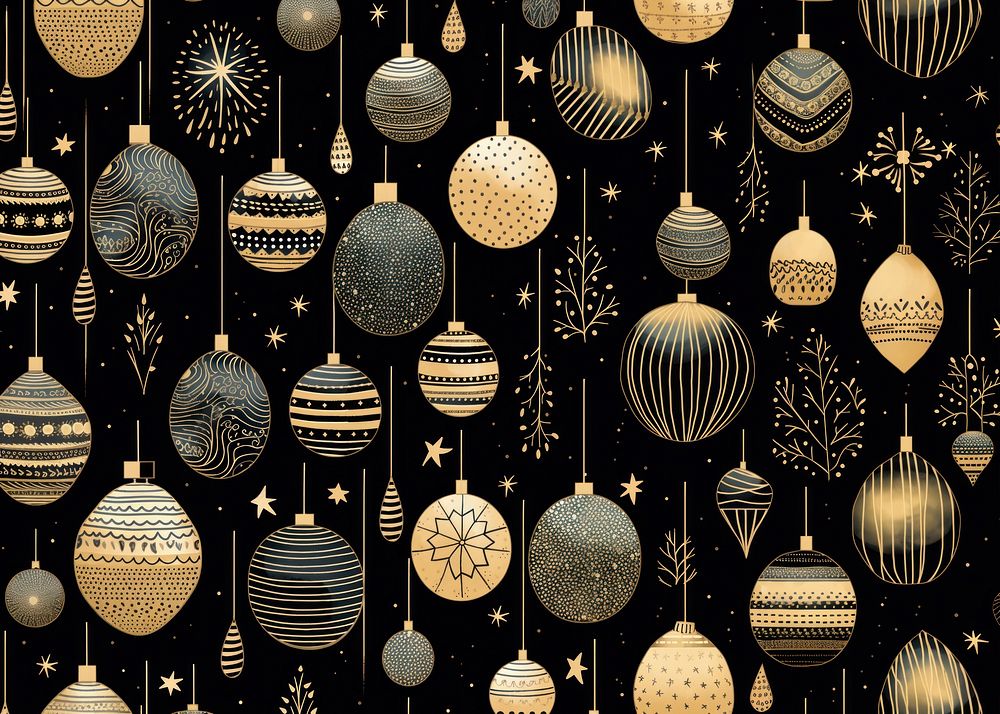 Gold and silver christmas baubles arrangement illuminated celebration. AI generated Image by rawpixel.