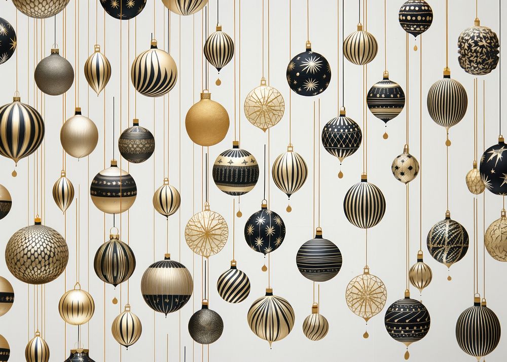 Gold and silver christmas baubles arrangement celebration backgrounds. AI generated Image by rawpixel.