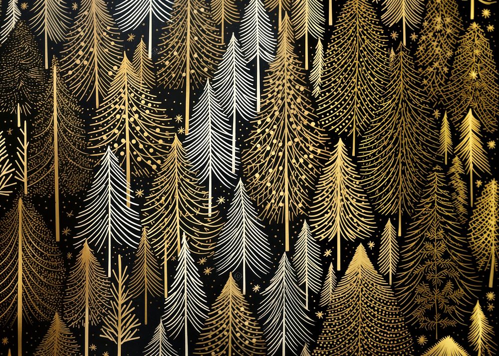 Gold and silver christmas tree decoration close up pattern nature backgrounds. 