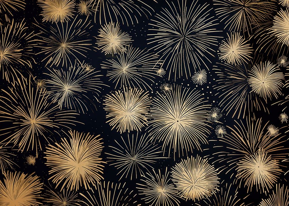 Gold and silver fireworks abstract celebration backgrounds. AI generated Image by rawpixel.